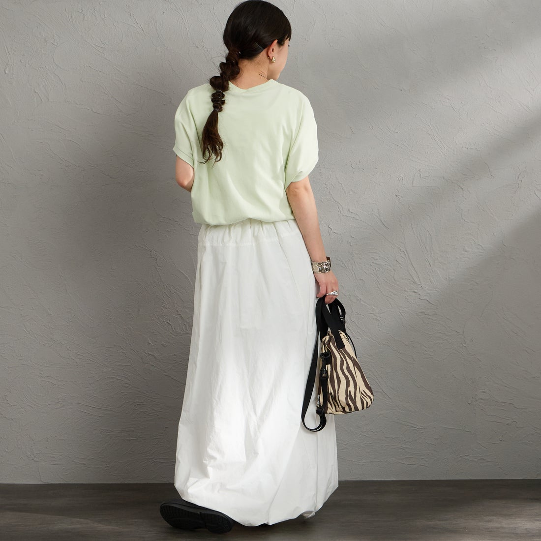 Gymphlex [ジムフレックス] クルーネックフレンチスリーブプルオーバー [GY-C0361FLK] LT.GREEN &&モデル身長：150cm 着用サイズ：14&&
