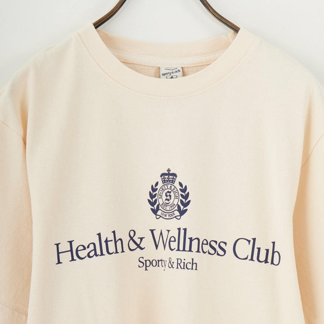Sporty&Rich [スポーティアンドリッチ] H&W クレストTシャツ [TO043606241] CREAM