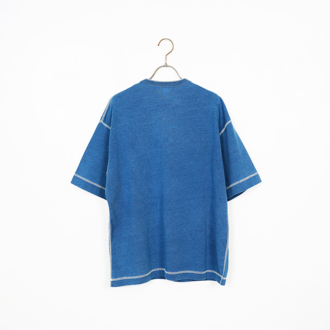 Health knit [ヘルスニット] ヘンリーネック 半袖Tシャツ(Indigo) [HR25S-M104-2] BLUE