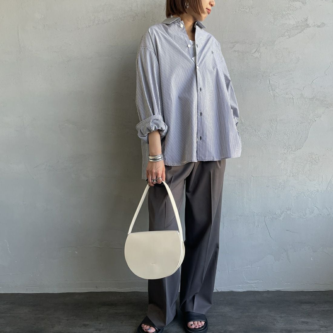 YAHKI [ヤーキ] フェイクレザー トートバッグ [YH-470V] VANILLA