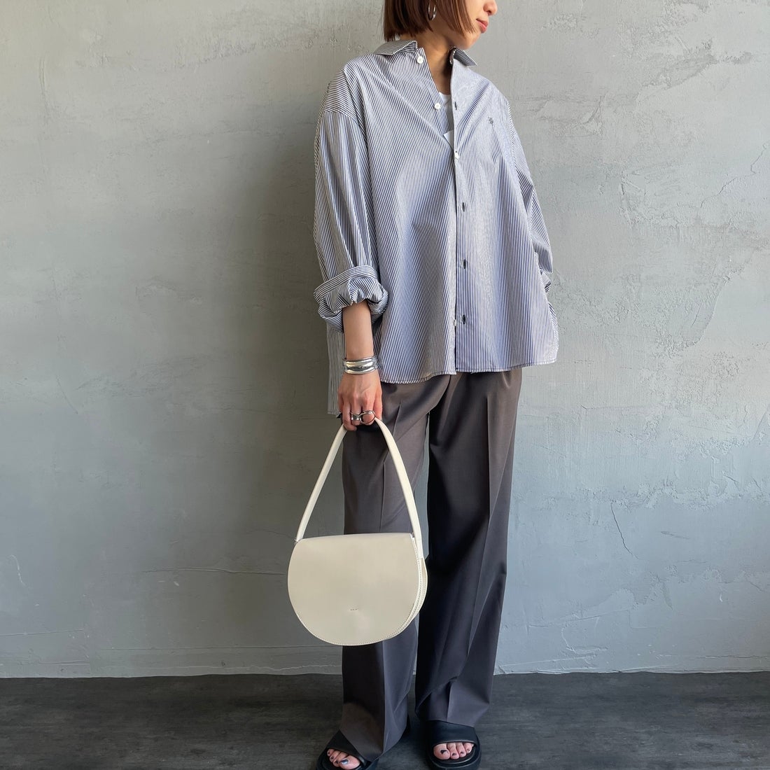 YAHKI [ヤーキ] フェイクレザー トートバッグ [YH-470V] VANILLA