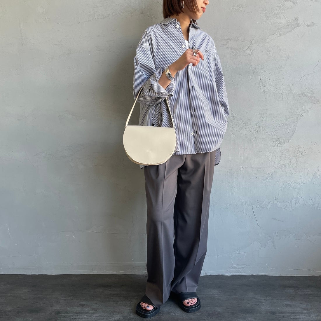 YAHKI [ヤーキ] フェイクレザー トートバッグ [YH-470V] VANILLA