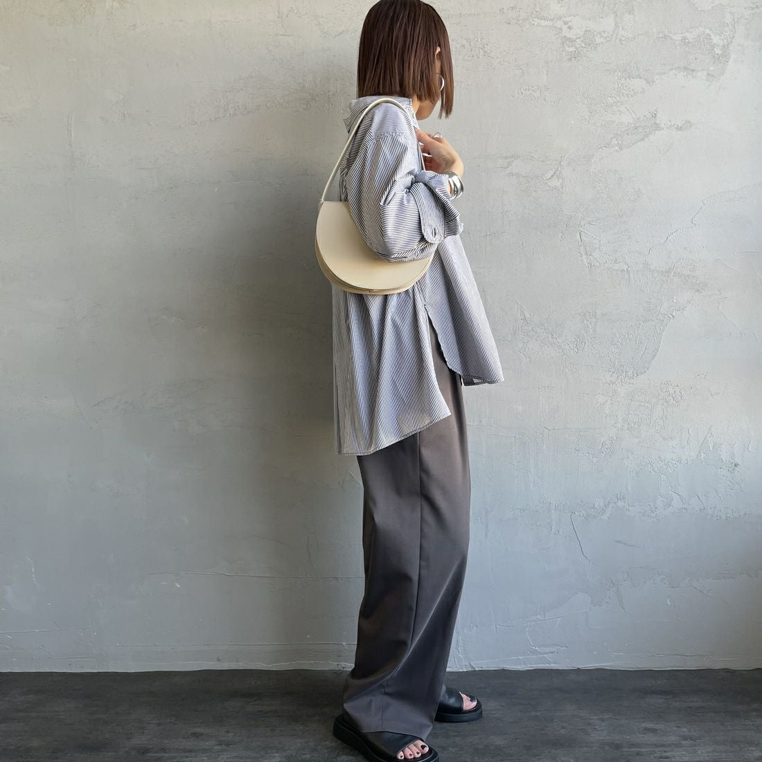 YAHKI [ヤーキ] フェイクレザー トートバッグ [YH-470V] VANILLA