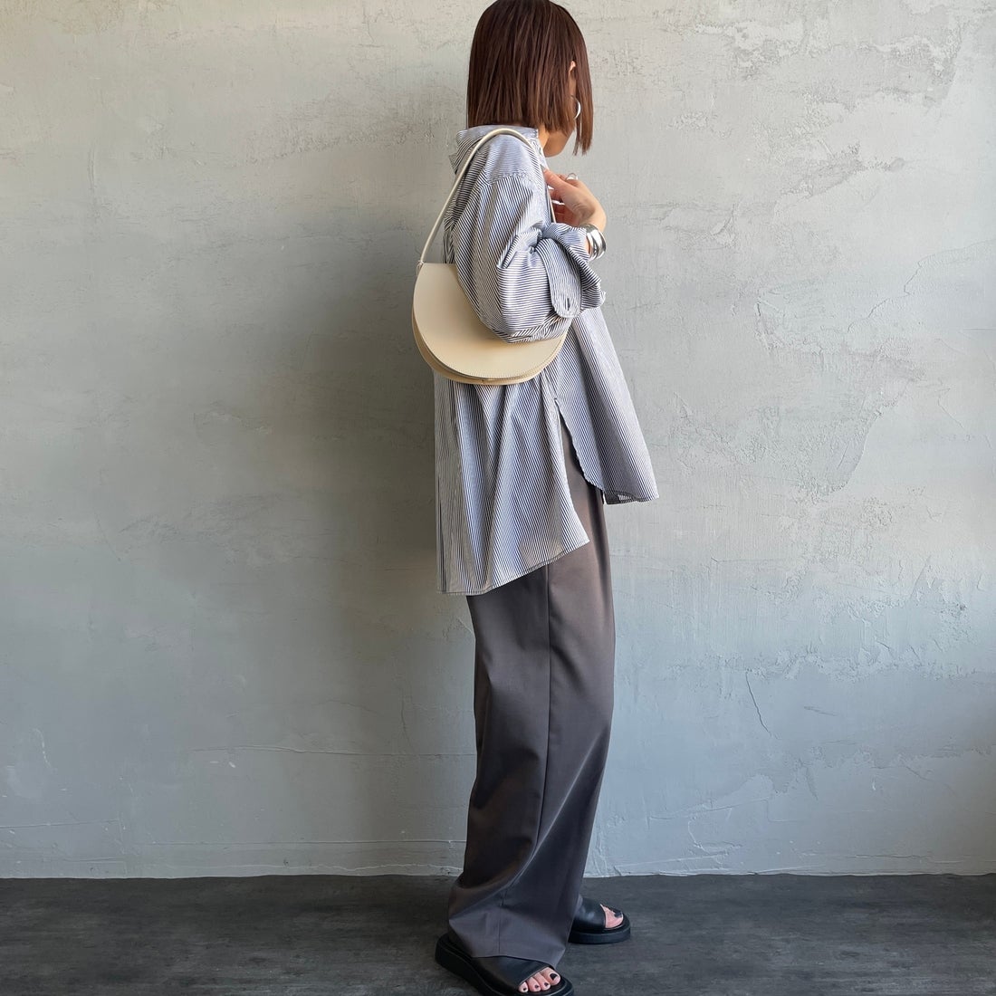 YAHKI [ヤーキ] フェイクレザー トートバッグ [YH-470V] VANILLA