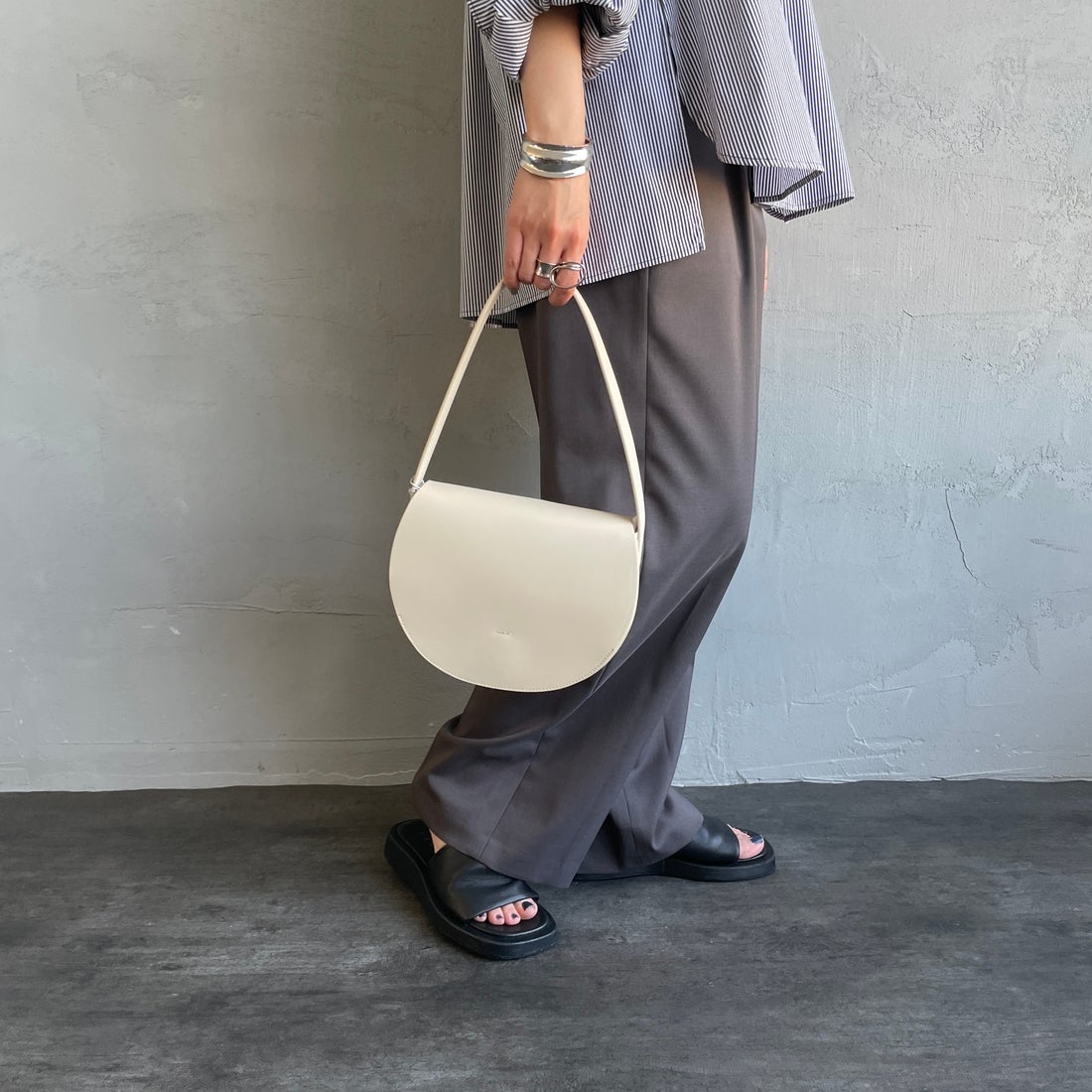 YAHKI [ヤーキ] フェイクレザー トートバッグ [YH-470V] VANILLA