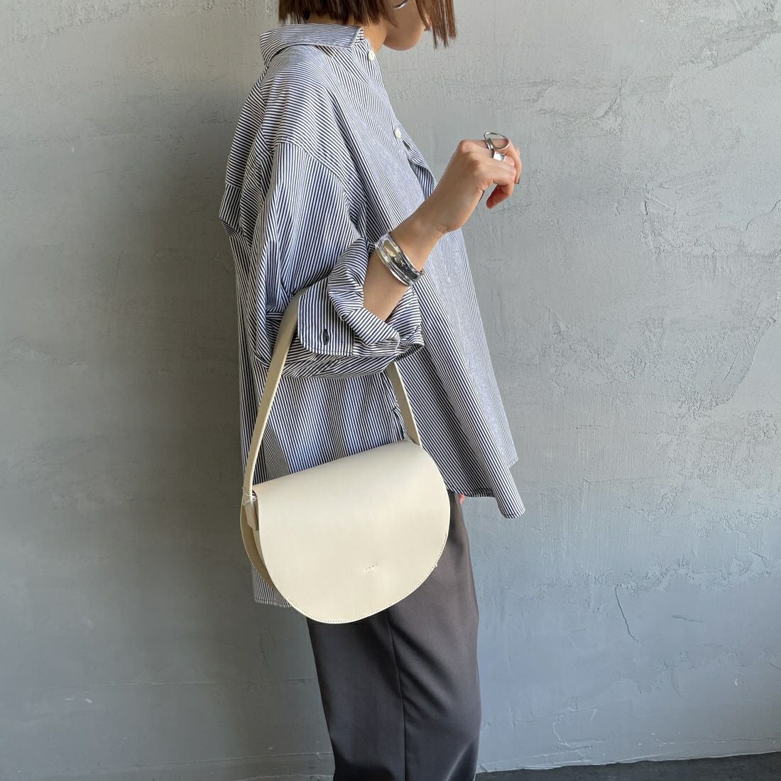 YAHKI [ヤーキ] フェイクレザー トートバッグ [YH-470V] VANILLA