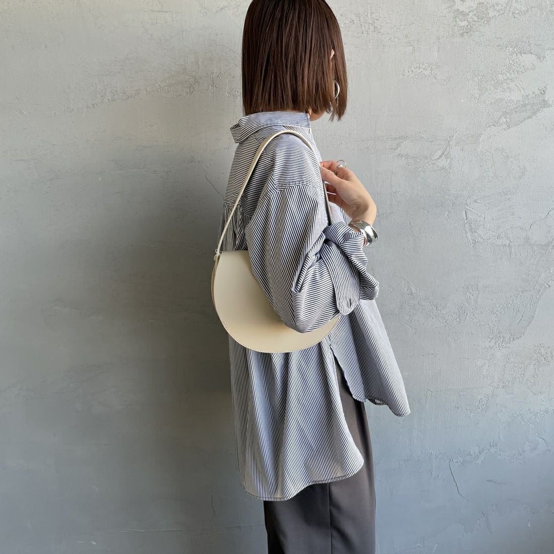 YAHKI [ヤーキ] フェイクレザー トートバッグ [YH-470V] VANILLA