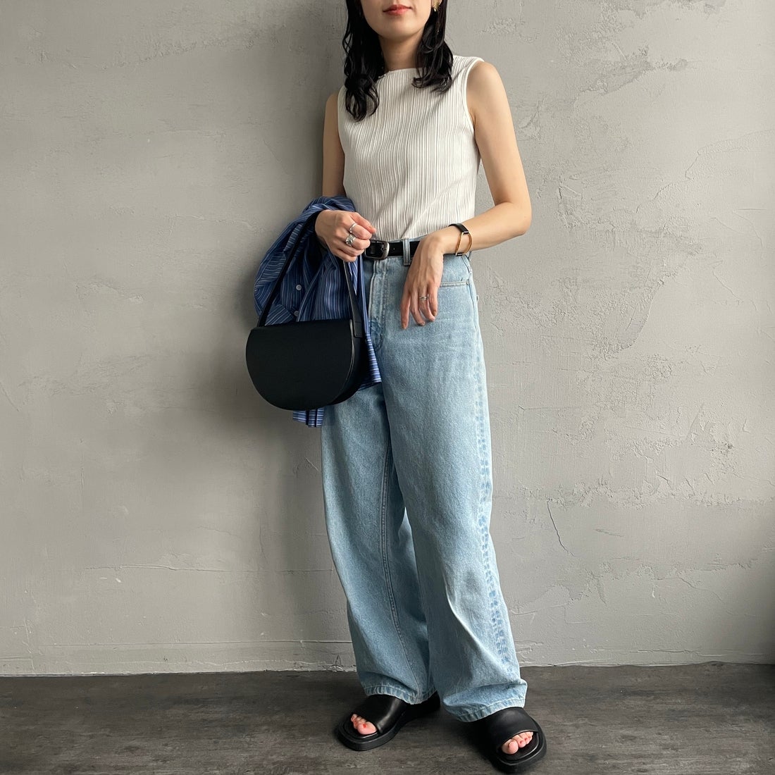 YAHKI [ヤーキ] フェイクレザー トートバッグ [YH-470V] BLACK