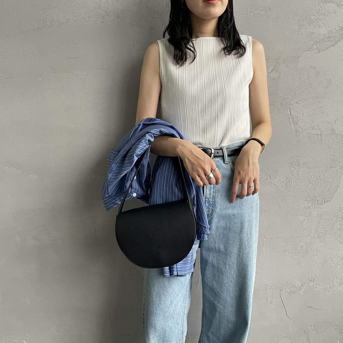 YAHKI [ヤーキ] フェイクレザー トートバッグ [YH-470V] BLACK