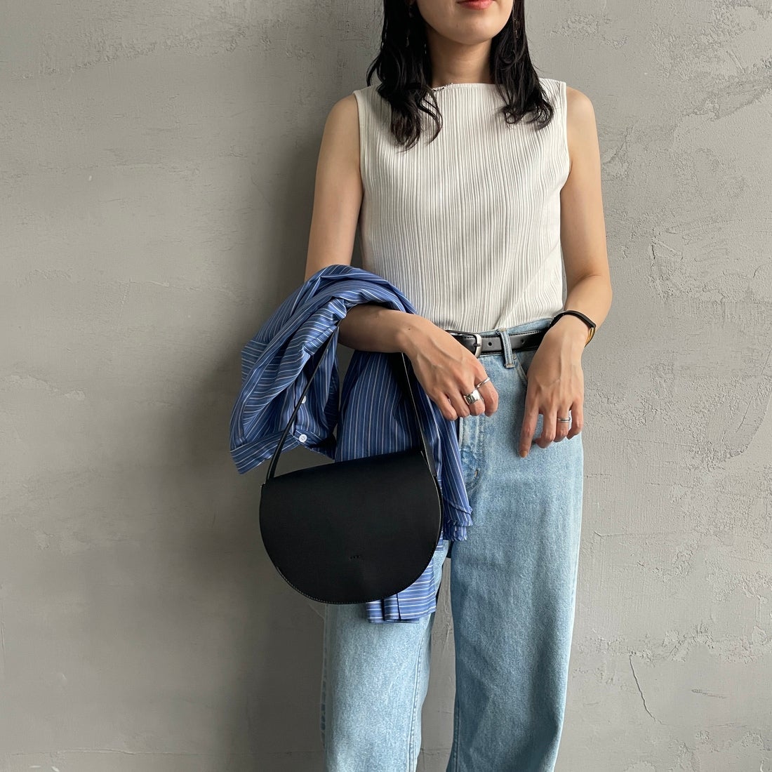 YAHKI [ヤーキ] フェイクレザー トートバッグ [YH-470V] BLACK