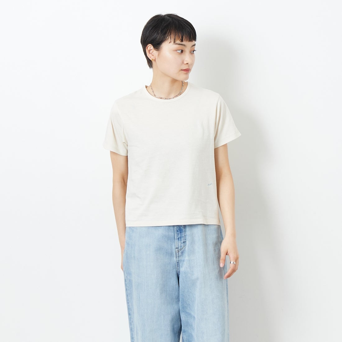 me. [ミードット] EMBRODERY ベーシックTシャツ [ME-24402]