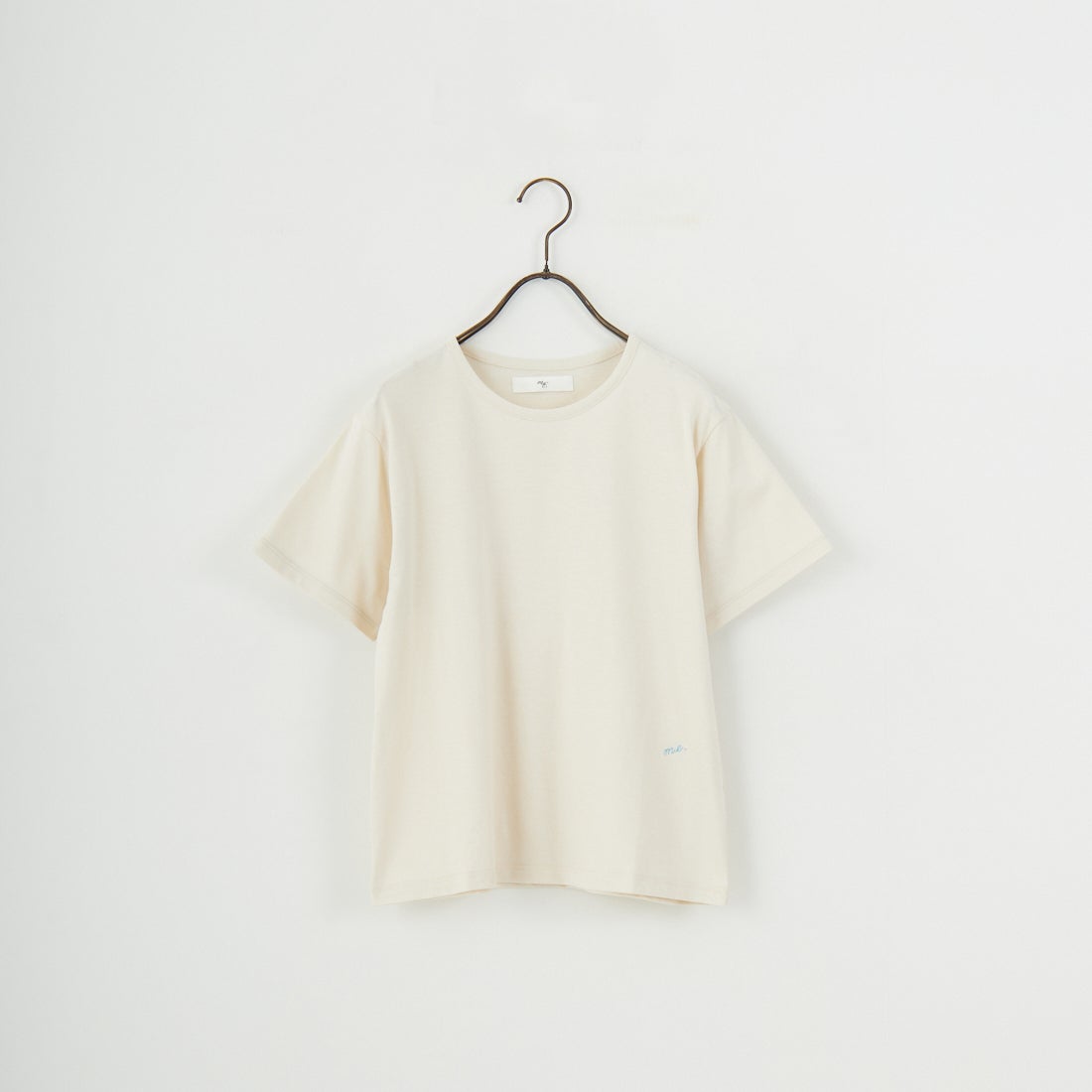 me. [ミードット] EMBRODERY ベーシックTシャツ [ME-24402] 209 ECRU