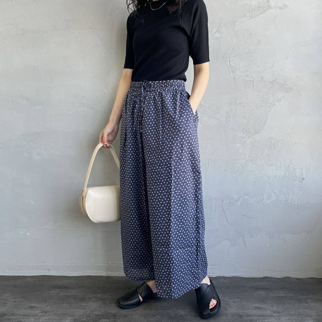 3800 NVY&&モデル身長：160cm 着用サイズ：2&&