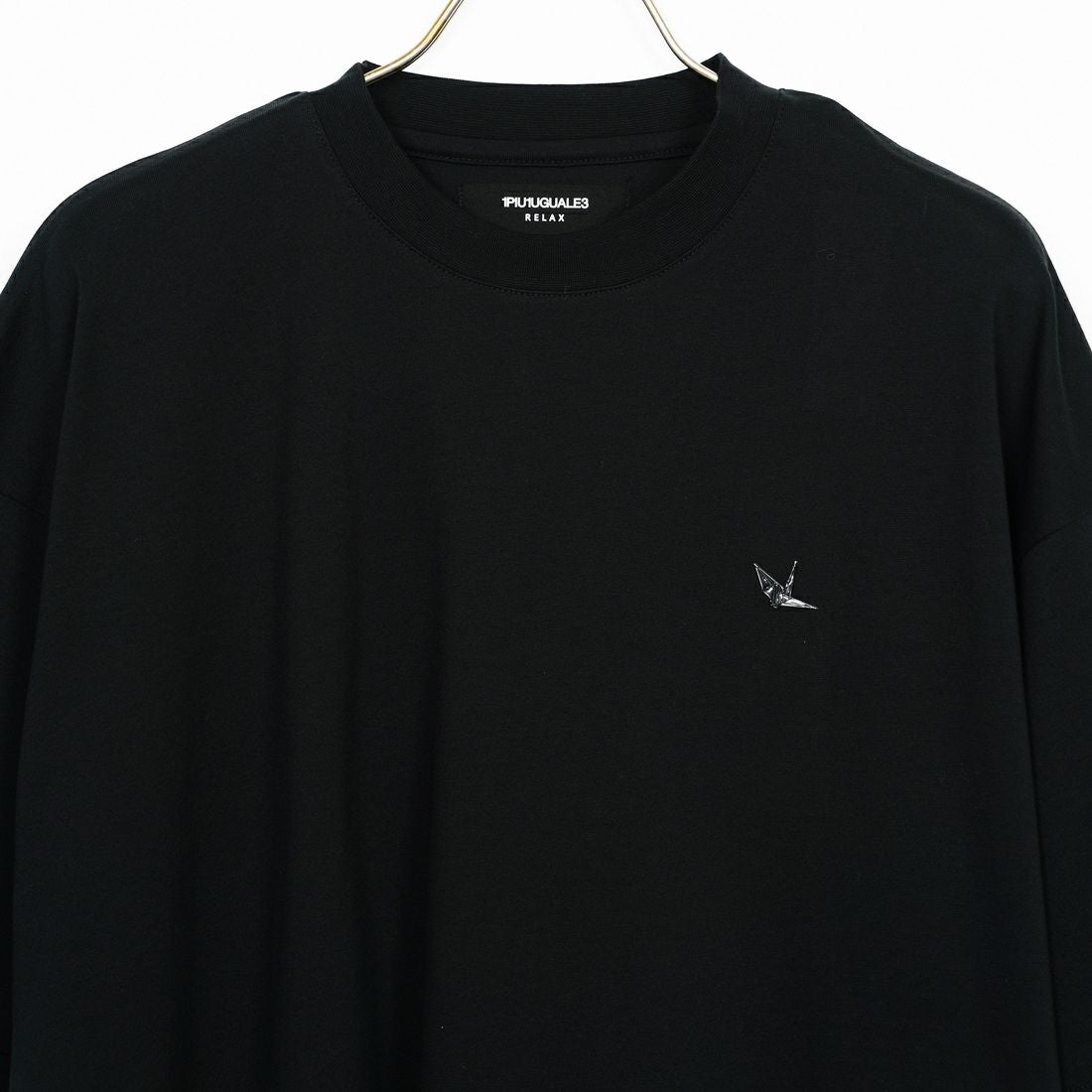 1PIU1UGUALE3 RELAX [ウノ ピゥ ウノ ウグァーレ トレ] シンプル ロゴ Tシャツ [UST-25058] SN90 BLACK
