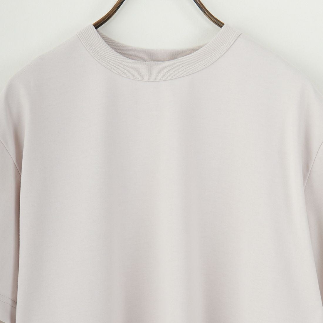 STILL BY HAND [スティルバイハンド] 天竺クルーネック無地Tシャツ [CS02251WM] PINK BEIGE