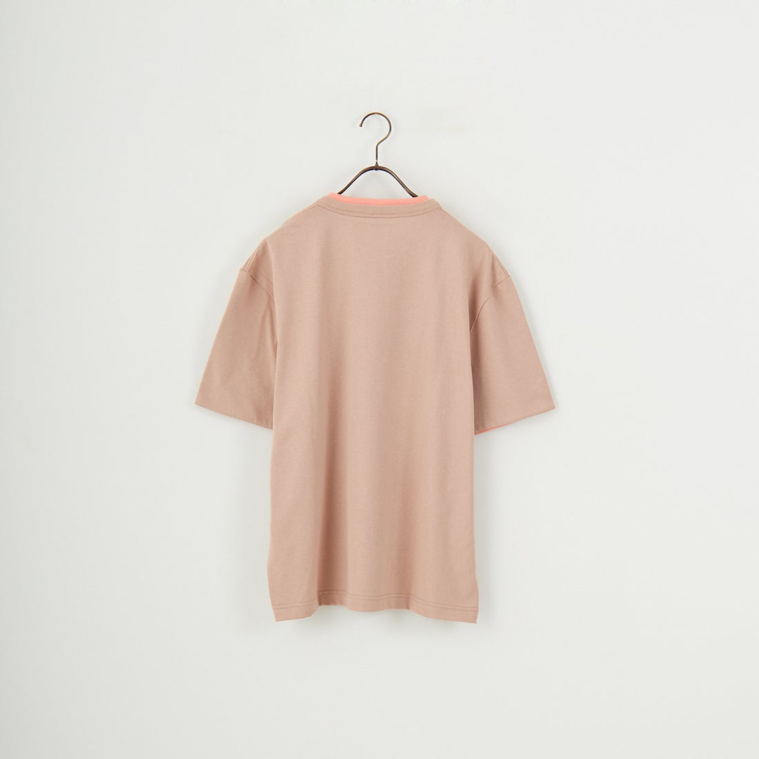 ChahChah [チャーチャー] フェイクレイヤード ショートスリーブTシャツ [CC-25SS-C03] NUTS PEACH