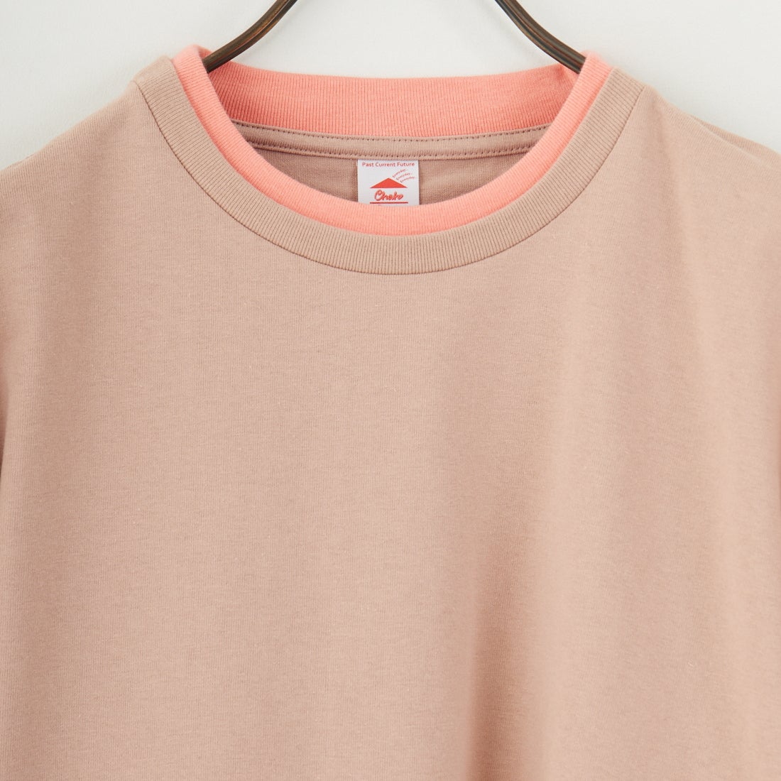 ChahChah [チャーチャー] フェイクレイヤード ショートスリーブTシャツ [CC-25SS-C03] NUTS PEACH
