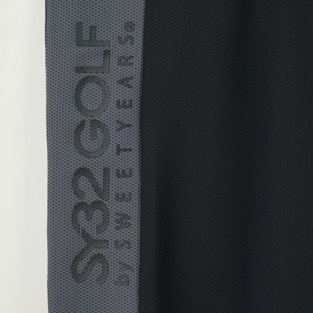 SY32 GOLF [エスワイサーティトゥ ゴルフ] 3Dフェイス パネルポロシャツ [SYG-25S019] BLACK