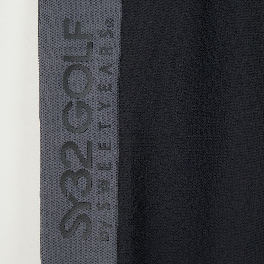 SY32 GOLF [エスワイサーティトゥ ゴルフ] 3Dフェイス パネルポロシャツ [SYG-25S019] BLACK