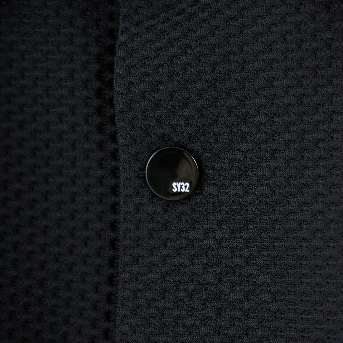 SY32 GOLF [エスワイサーティトゥ ゴルフ] 3Dフェイス パネルポロシャツ [SYG-25S019] BLACK