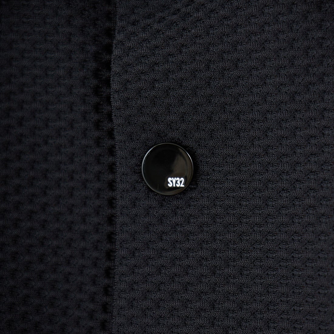 SY32 GOLF [エスワイサーティトゥ ゴルフ] 3Dフェイス パネルポロシャツ [SYG-25S019] BLACK