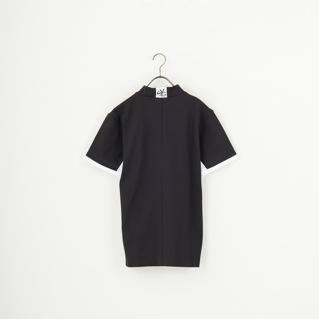 SY32 GOLF [エスワイサーティトゥ ゴルフ] バブルジャガードモックネックTシャツ [SYG-25S026] BLACK