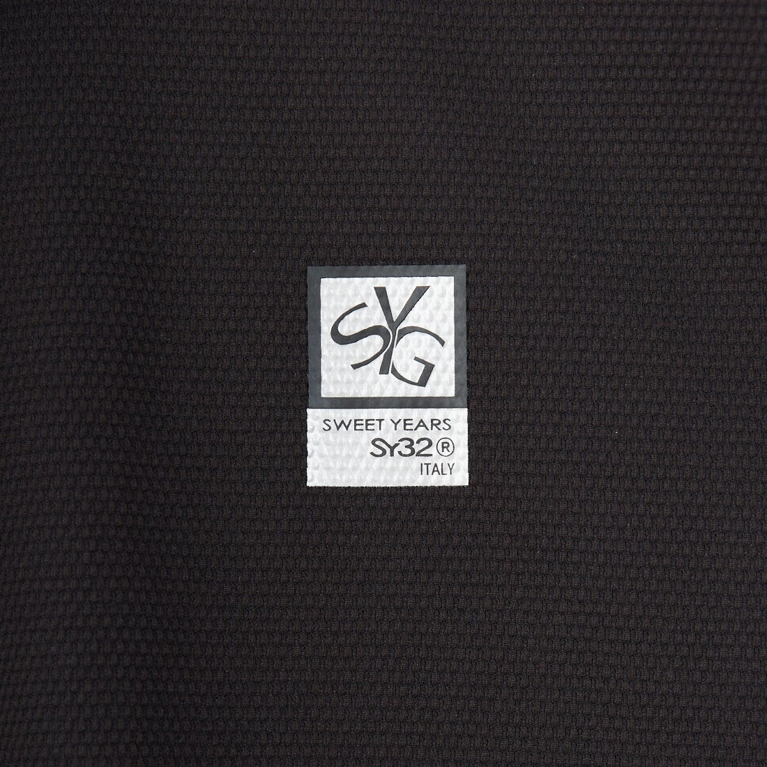 SY32 GOLF [エスワイサーティトゥ ゴルフ] バブルジャガードモックネックTシャツ [SYG-25S026] BLACK