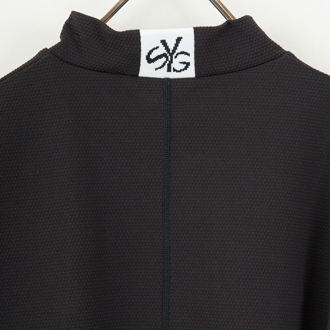 SY32 GOLF [エスワイサーティトゥ ゴルフ] バブルジャガードモックネックTシャツ [SYG-25S026] BLACK