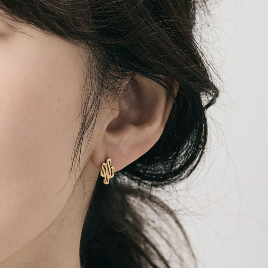 Baqless [バックレス] アミティ カクタスゴールドピアス [AM-CTS-YG] GOLD