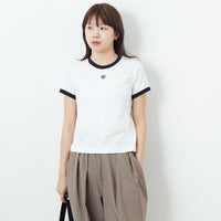 WHITE/NAVY&&モデル身長：167cm 着用サイズ：XXS&&