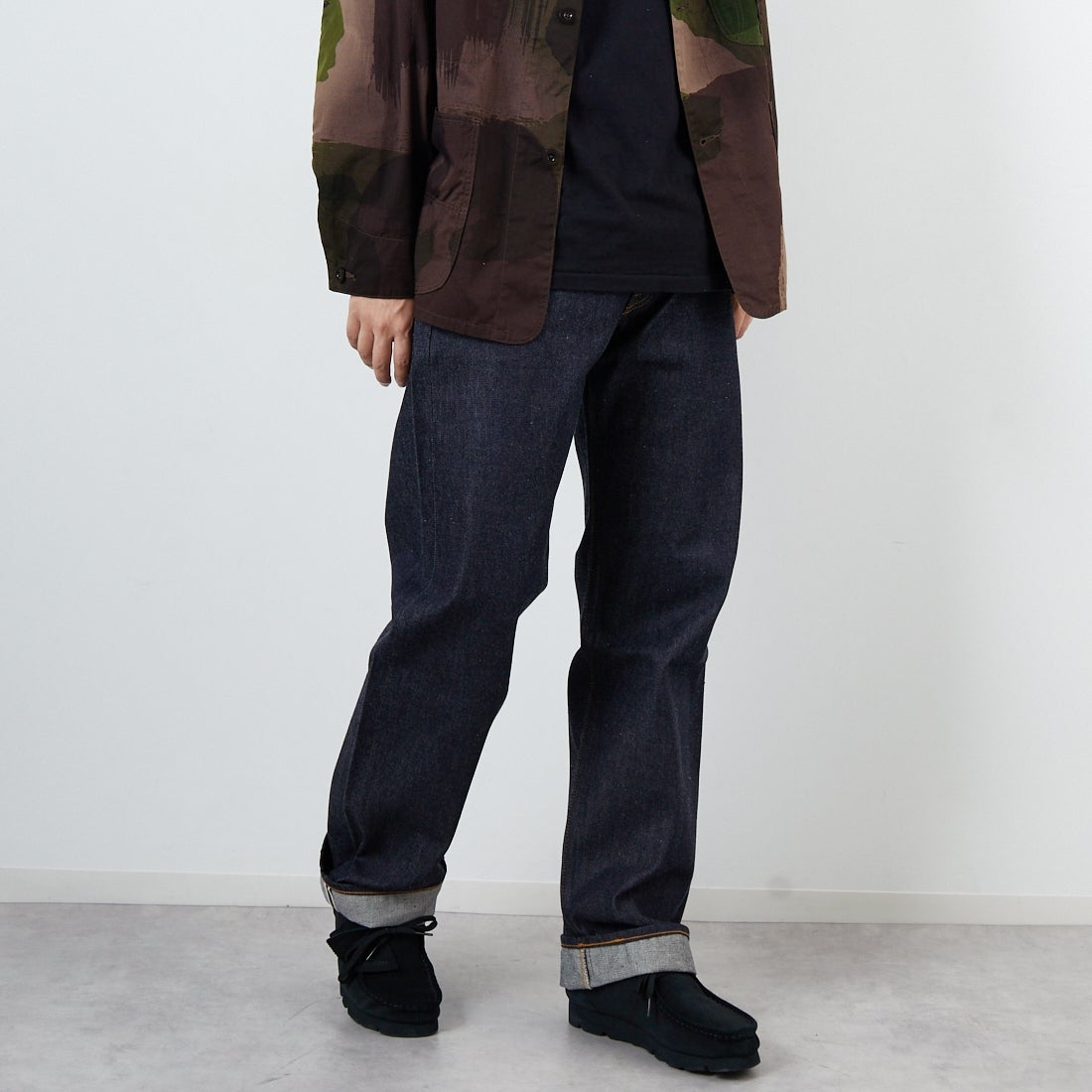 LEVI'S VINTAGE CLOTHING [リーバイス ヴィンテージ クロージング] 1955モデル 501 [50155-00] 79 RIGID &&モデル身長：179cm 着用サイズ：34&&