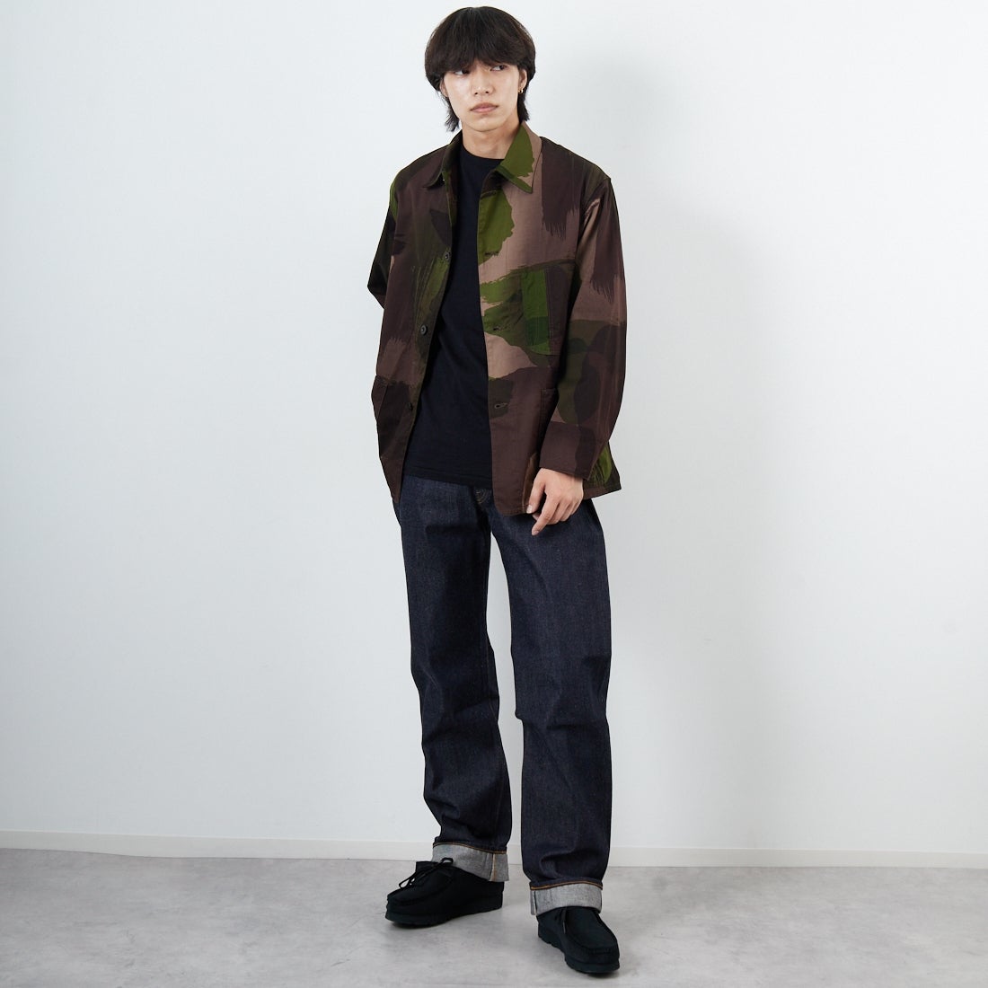 LEVI'S VINTAGE CLOTHING [リーバイス ヴィンテージ クロージング] 1955モデル 501 [50155-00] 79 RIGID &&モデル身長：179cm 着用サイズ：34&&