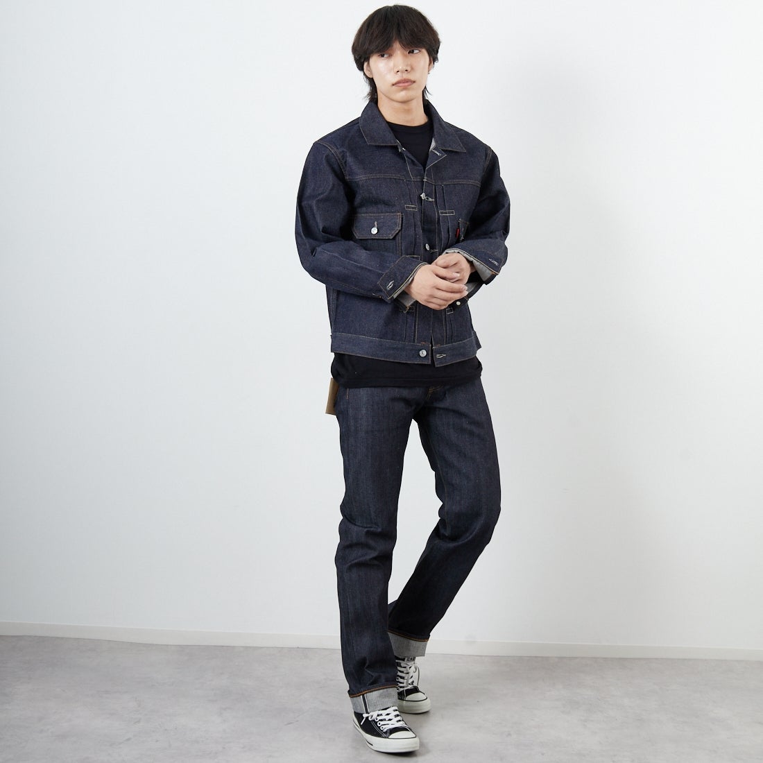 LEVIS Vintage Clothing [リーバイス ヴィンテージ クロージング] 1953モデル TYPE 2 トラッカージャケット [70507-00] 66 RIGID &&モデル身長：179cm 着用サイズ：L&&