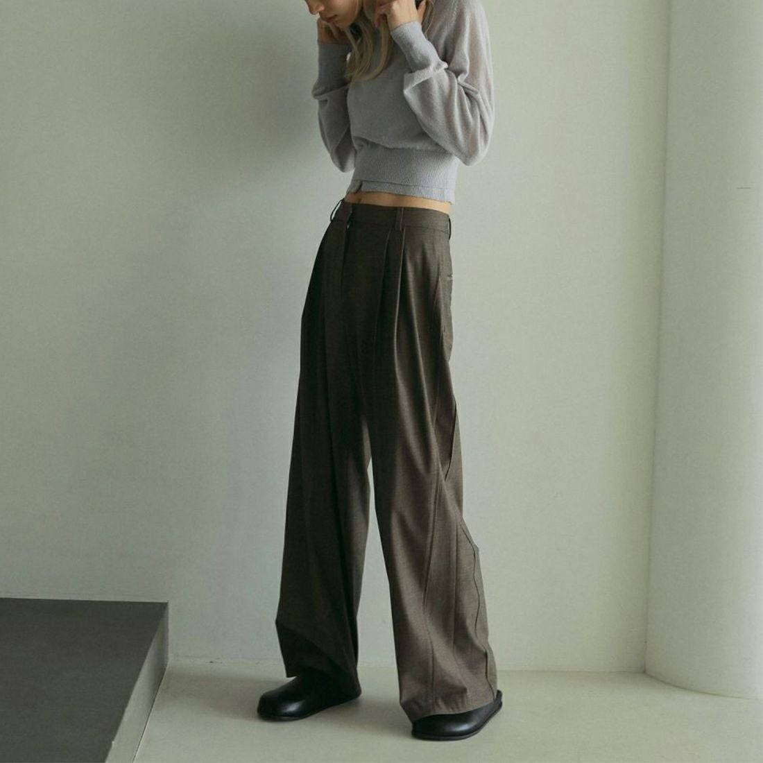 anuke [アンヌーク] パネルワイドパンツ [62510716] BRN