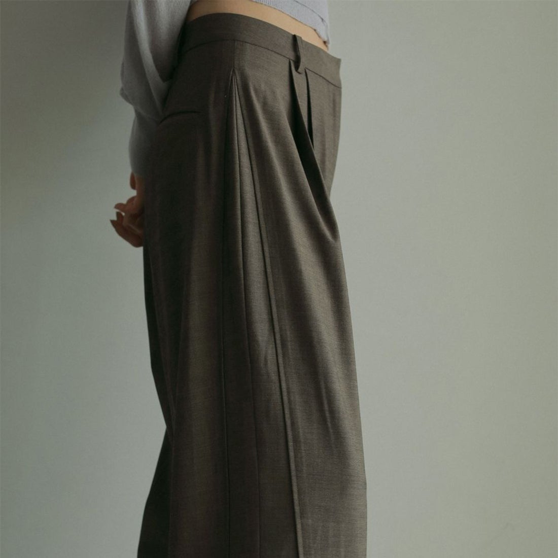 anuke [アンヌーク] パネルワイドパンツ [62510716] BRN