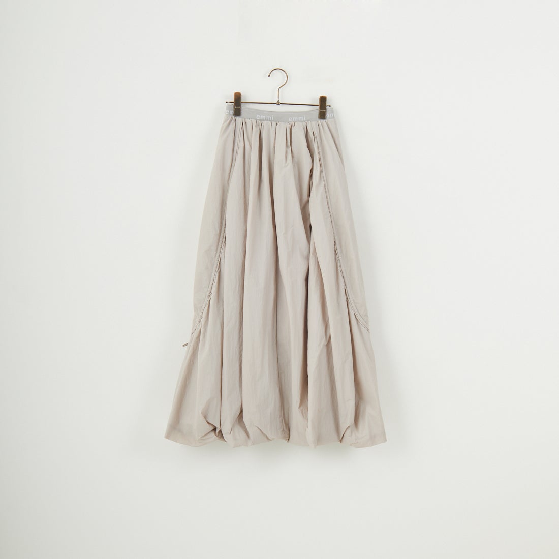 emmi [エミ] ロゴジャガードゴム ドロストスカート [13WFS251080]LGRY