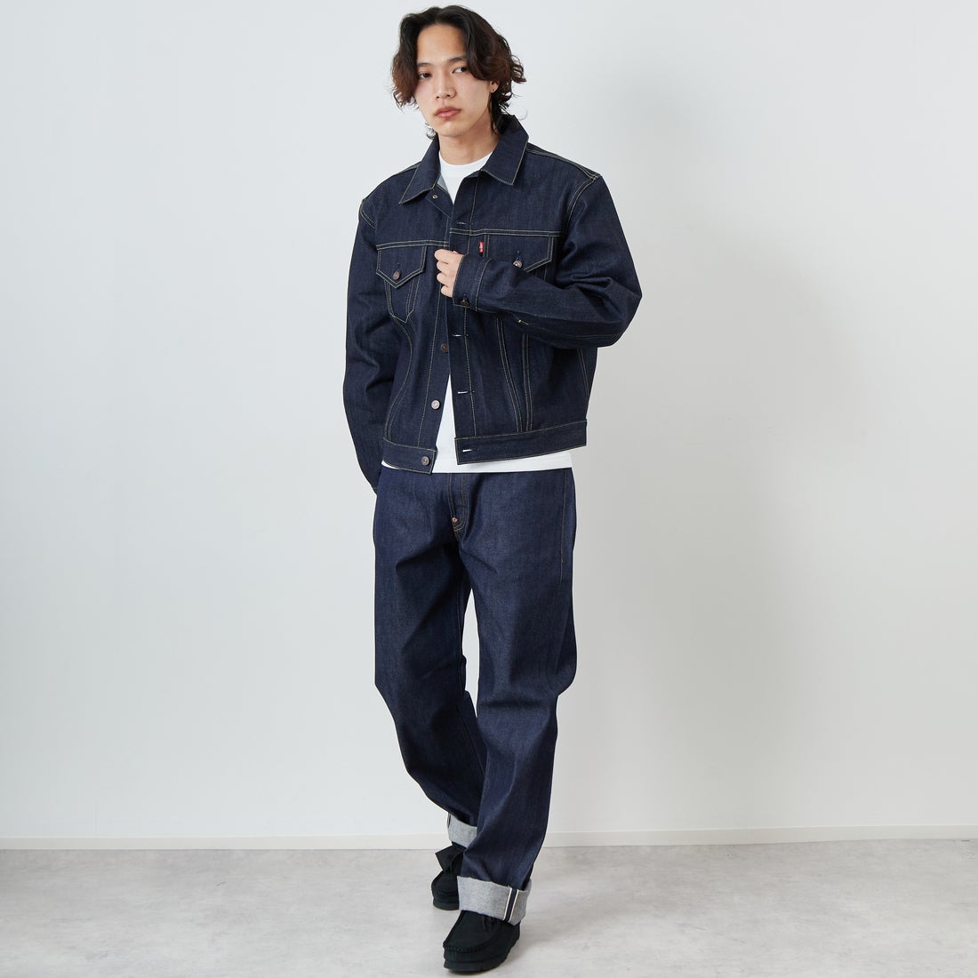 LEVIS Vintage Clohing [リーバイス ヴィンテージ クロージング] 1933MODEL オーガニック リジット ジーンズ [33501-00] 49 1933 50 &&モデル身長：179cm 着用サイズ：34&&