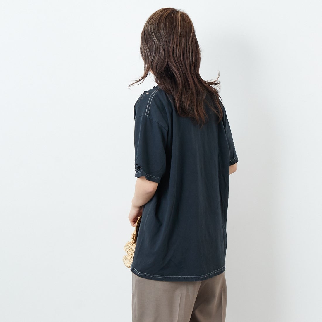 81 BRANCA [ハチイチブランカ] ダメージ加工 半袖Tシャツ [81B-25SS