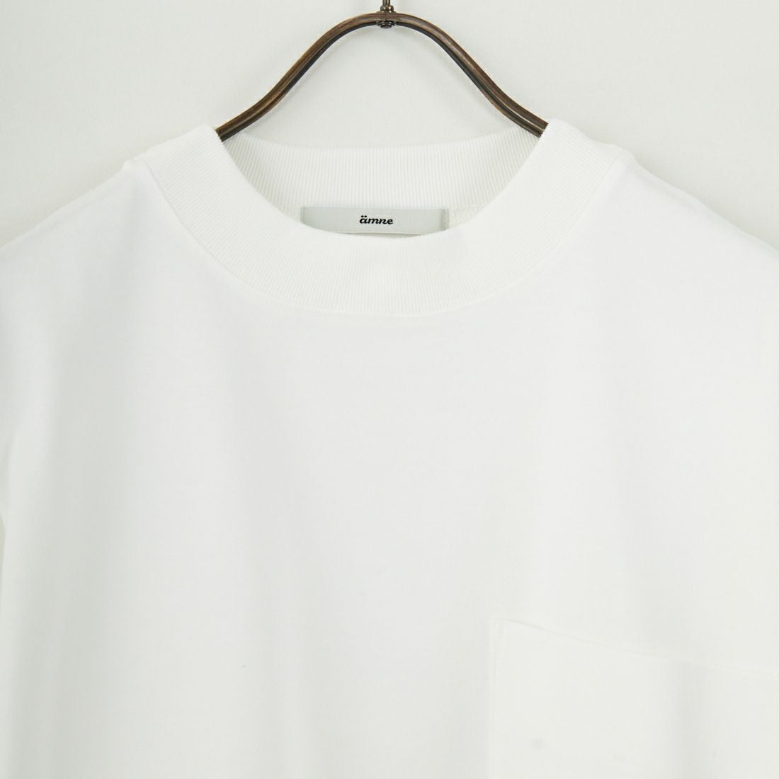 amne [アンヌ] ヘビープレーティング ポケットTシャツ [AMN-CS-076] WHITE