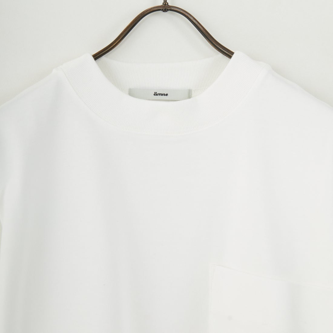 amne [アンヌ] ヘビープレーティング ポケットTシャツ [AMN-CS-076] WHITE