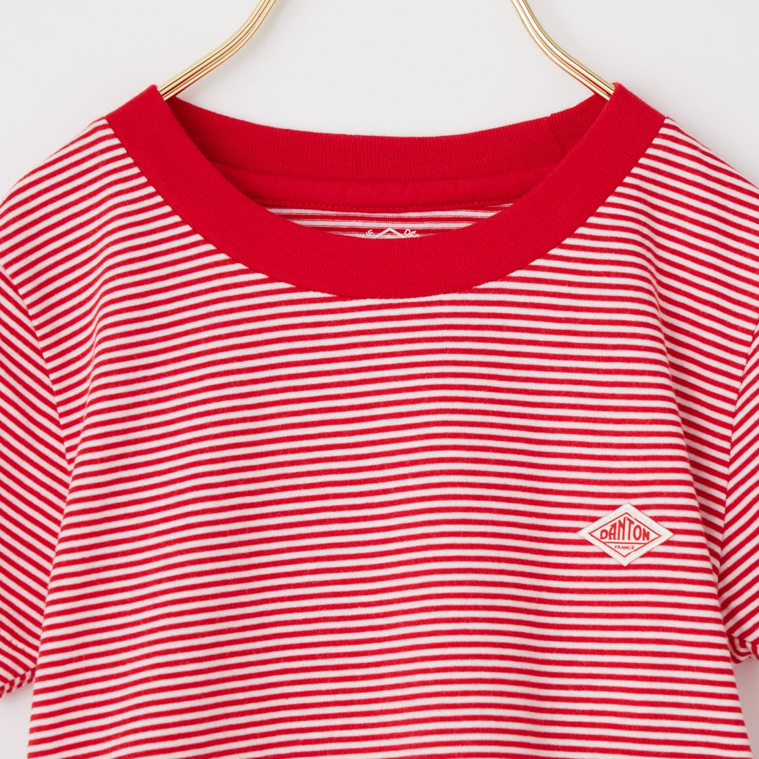 DANTON [ダントン] キッズクルーネックボーダーTシャツ [DT-C0206CVT] RED/WHITE