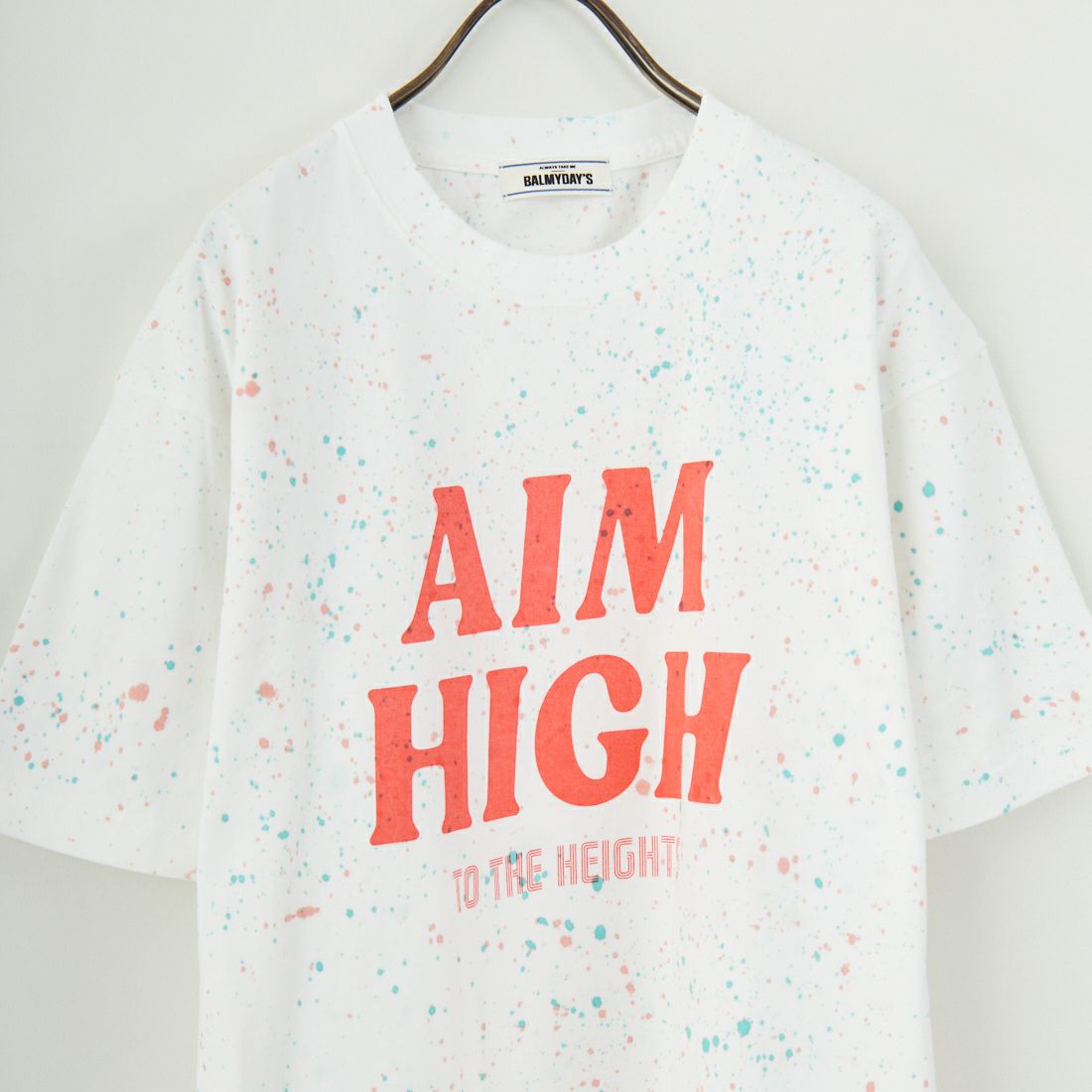 BALMYDAY'S [バルミーデイズ] SPLASH Tシャツ [BAL-25SS-CS55] WHITE