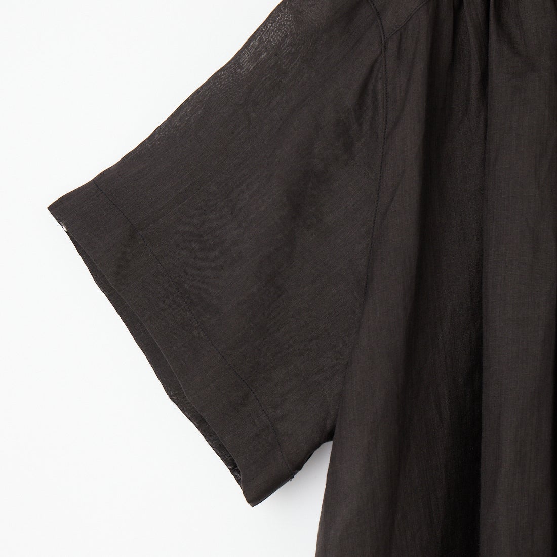 le glazik [ルグラジック] ラミーギャザーショートスリーブシャツ [LG-B0381RAT] BLACK