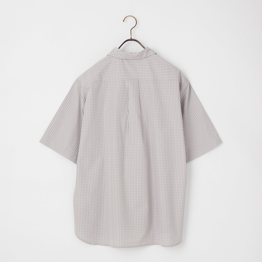 DANTON [ダントン] コットンポプリン ショートスリーブチェックワークシャツ [DT-B0049CPP] GRY/WHT CK