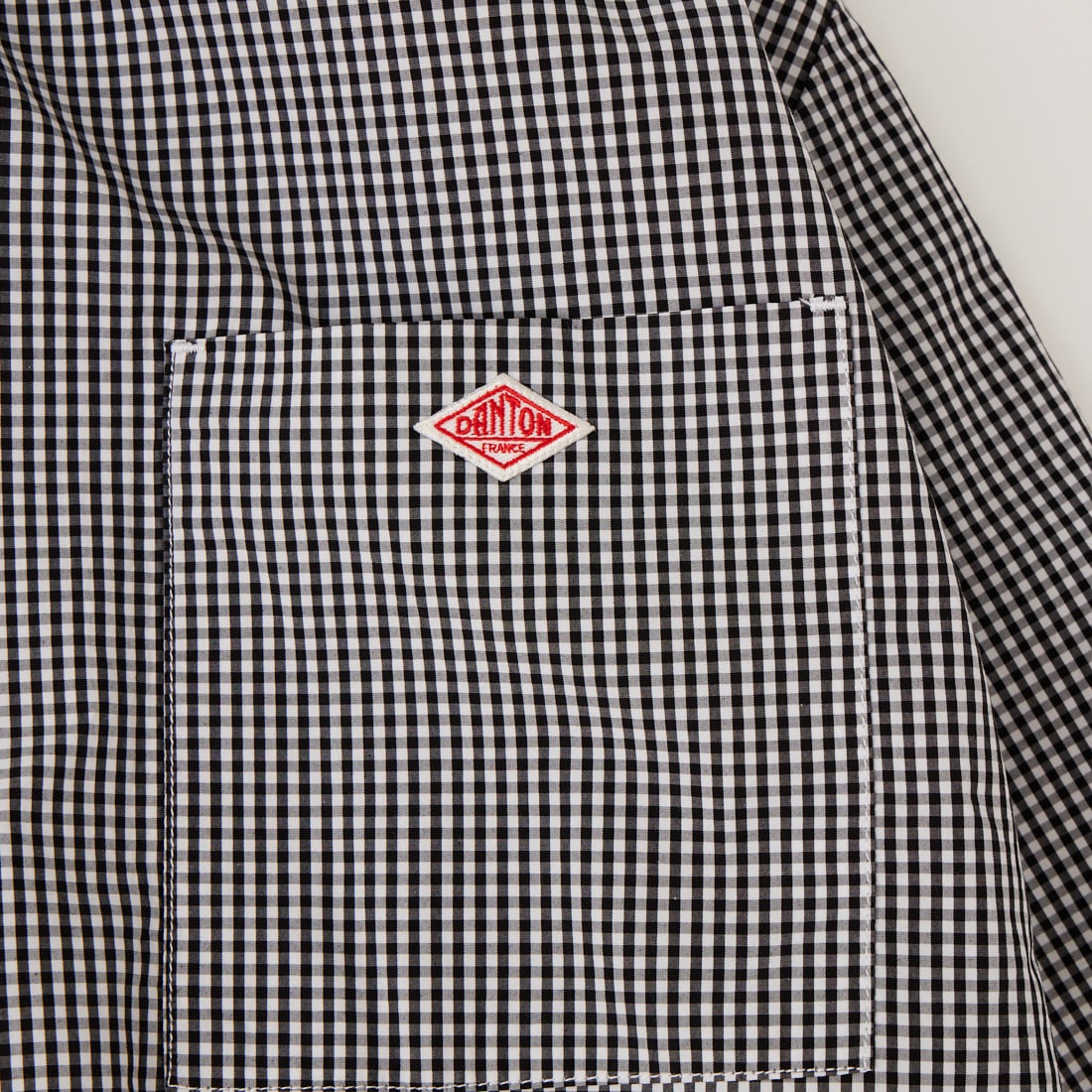 DANTON [ダントン] コットンポプリン ショートスリーブチェックワークシャツ [DT-B0049CPP] BLK GNGM