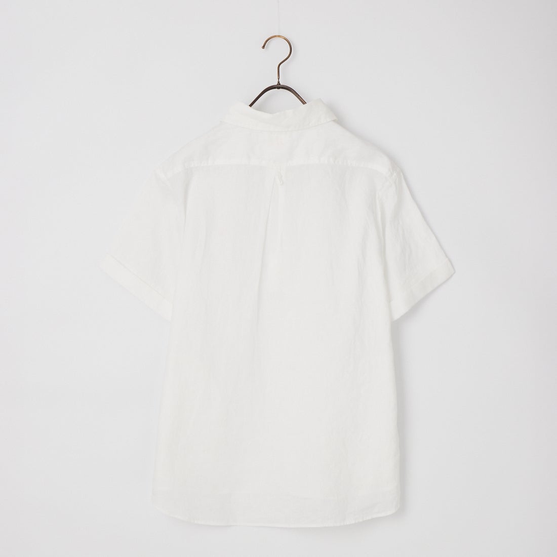 DANTON [ダントン] ラウンドカラー リネンクロスプルオーバーシャツ [DT-B0284FLI] WHITE