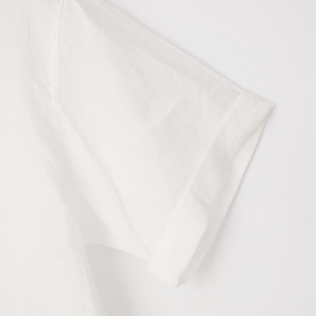 DANTON [ダントン] ラウンドカラー リネンクロスプルオーバーシャツ [DT-B0284FLI] WHITE