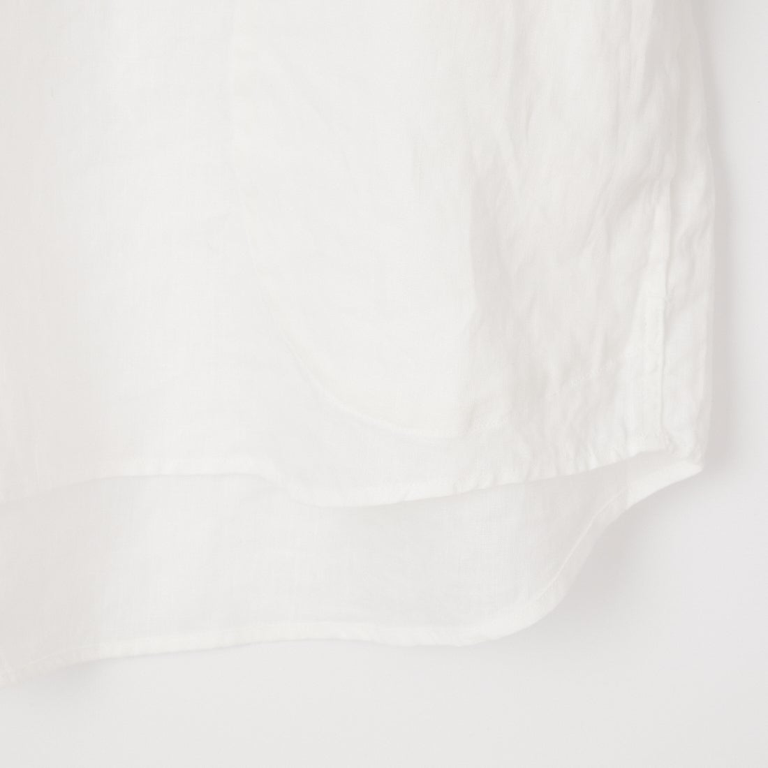 DANTON [ダントン] ラウンドカラー リネンクロスプルオーバーシャツ [DT-B0284FLI] WHITE