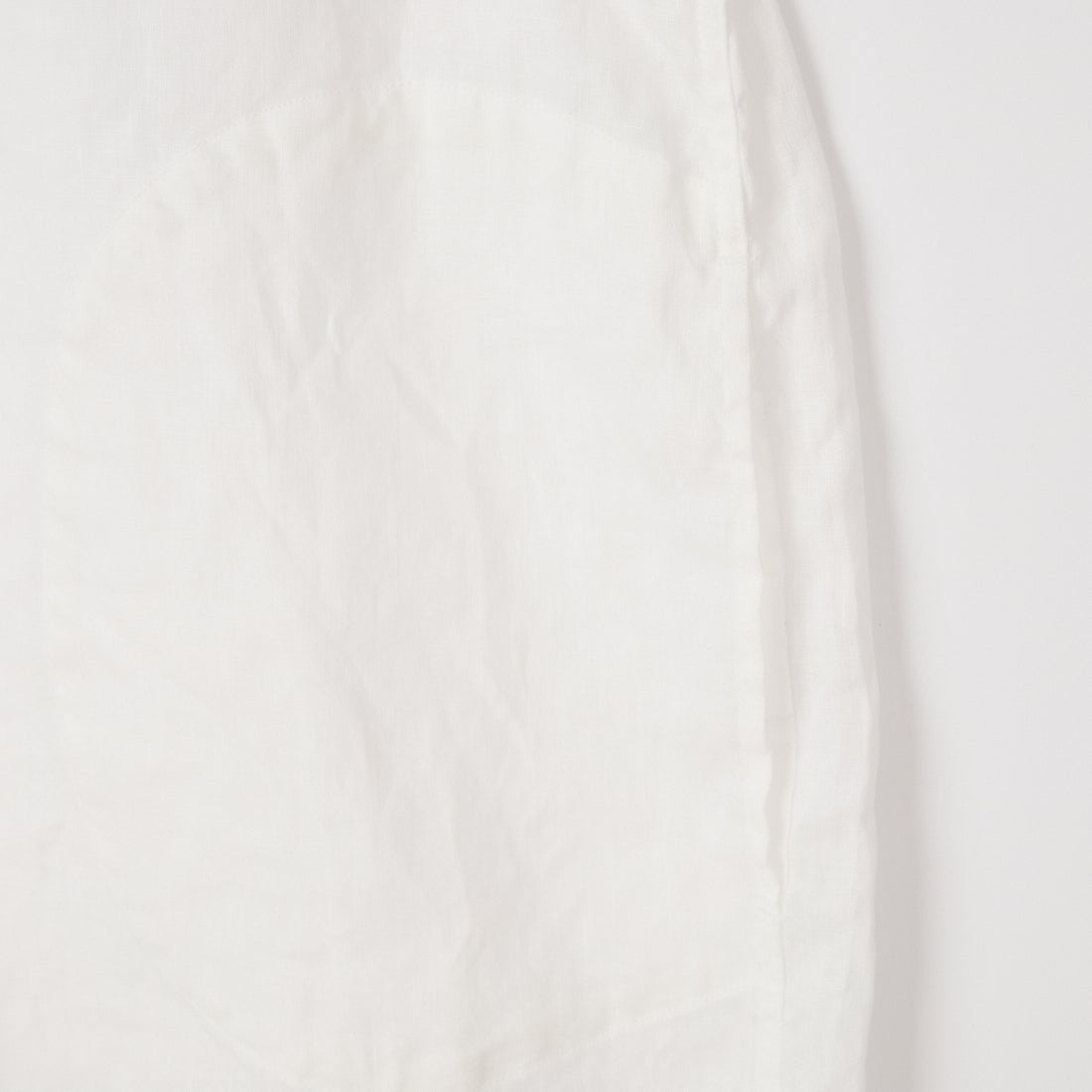 DANTON [ダントン] ラウンドカラー リネンクロスプルオーバーシャツ [DT-B0284FLI] WHITE