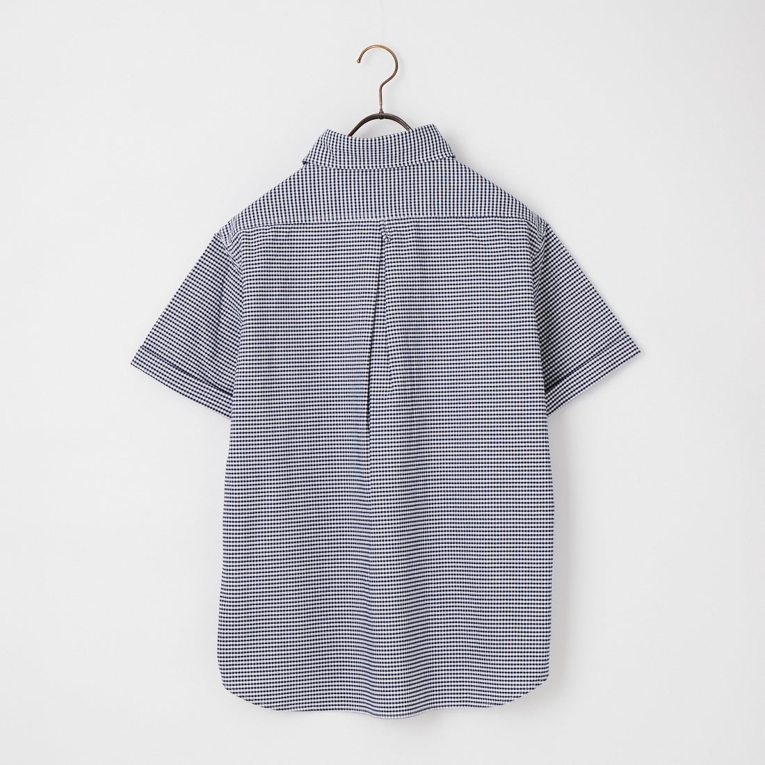 DANTON [ダントン] ラウンドカラー チェックプルオーバーシャツ [DT-B0284OXP] NV/WH GNGM